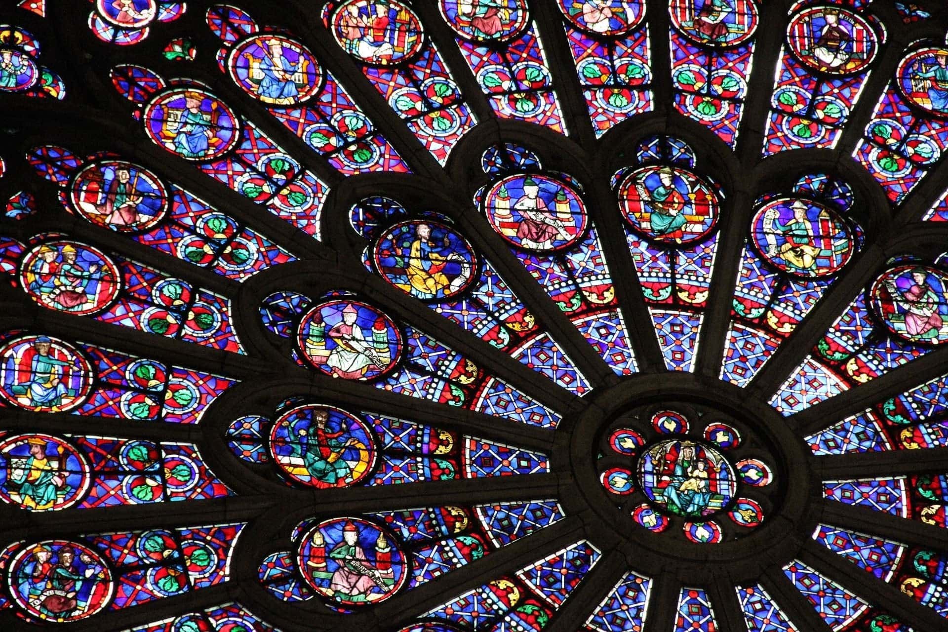 Stain-glass window from Notre Dame Cathedral